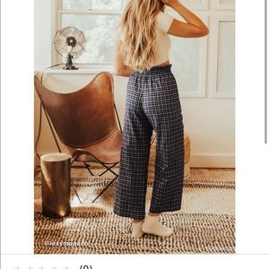 UO Plaid Seersucker Paperbag Pant